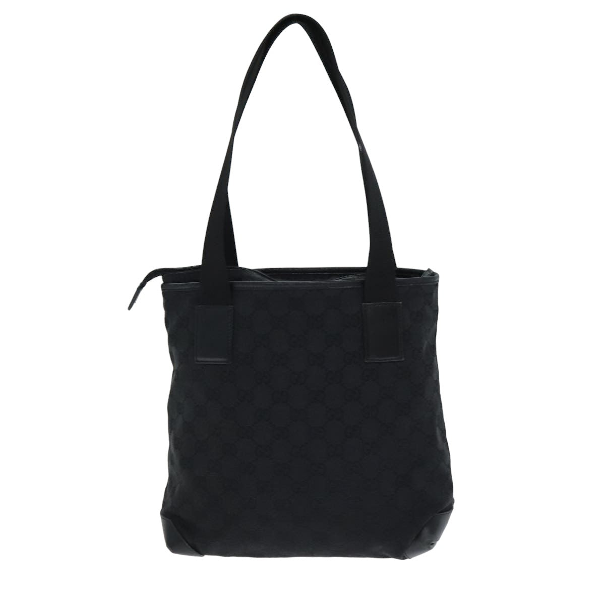 GUCCI GG Canvas Tote Bag Canvas Black Auth 79649