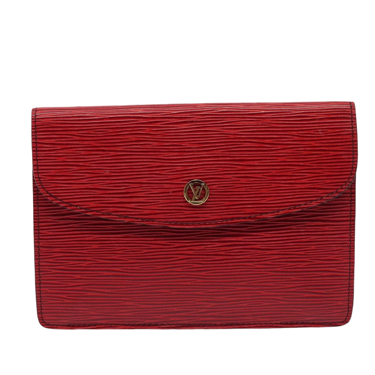 LOUIS VUITTON Epi Montagne 20 Clutch Bag Red LV Auth 79657 - 0