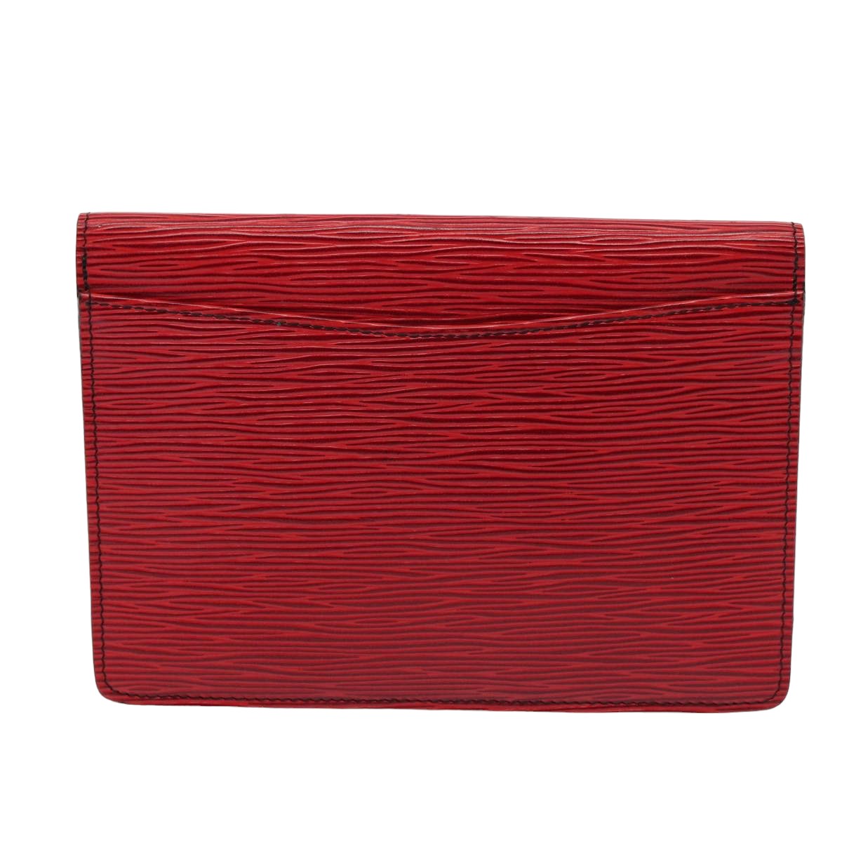 LOUIS VUITTON Epi Montagne 20 Clutch Bag Red LV Auth 79657