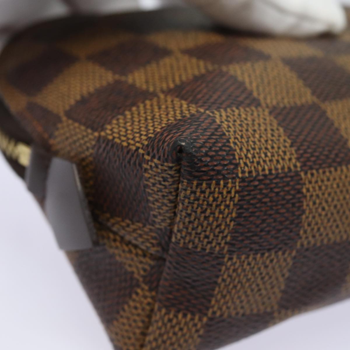 LOUIS VUITTON Damier Ebene Pochette Cosmetic PM Pouch N47516 LV Auth 79661