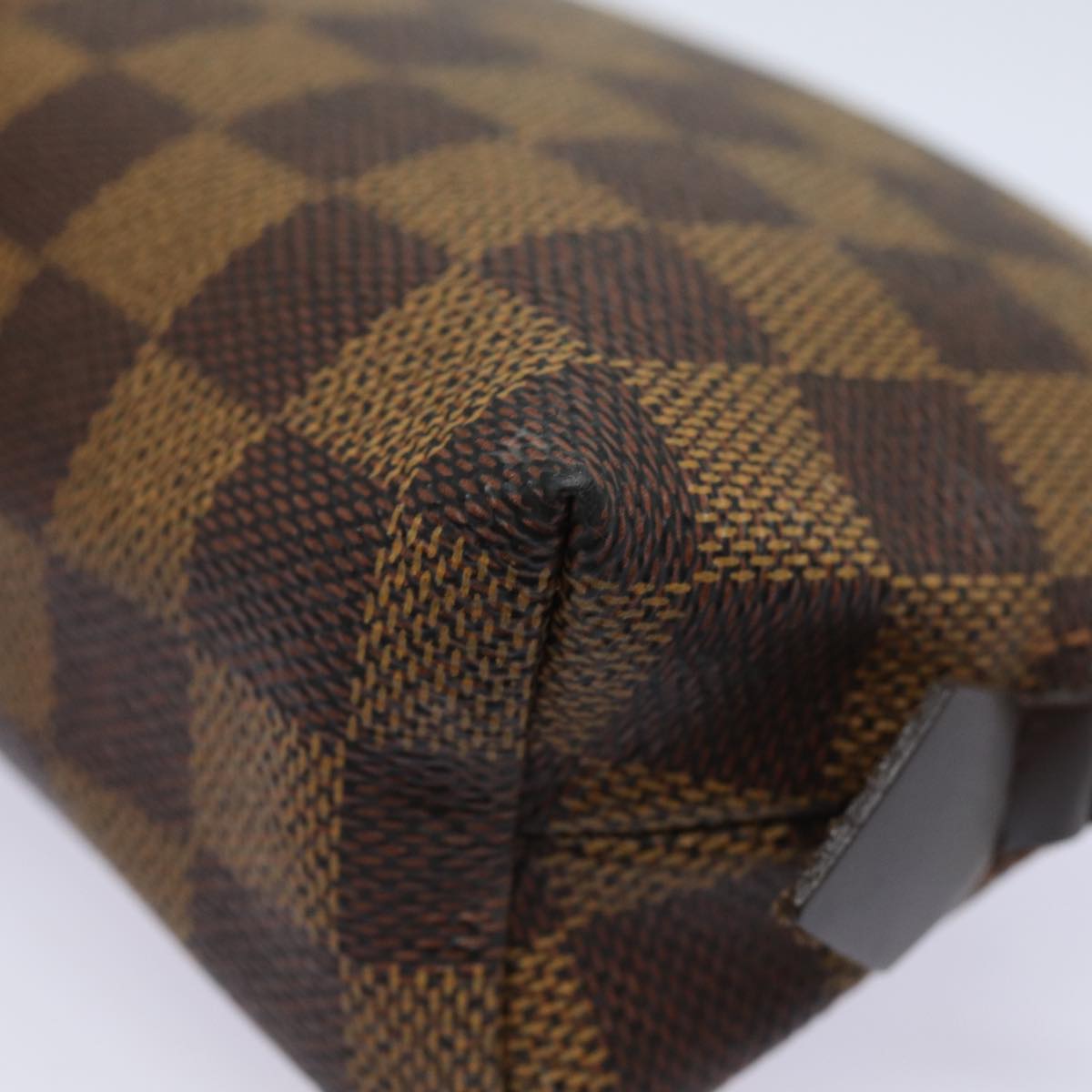 LOUIS VUITTON Damier Ebene Pochette Cosmetic PM Pouch N47516 LV Auth 79661