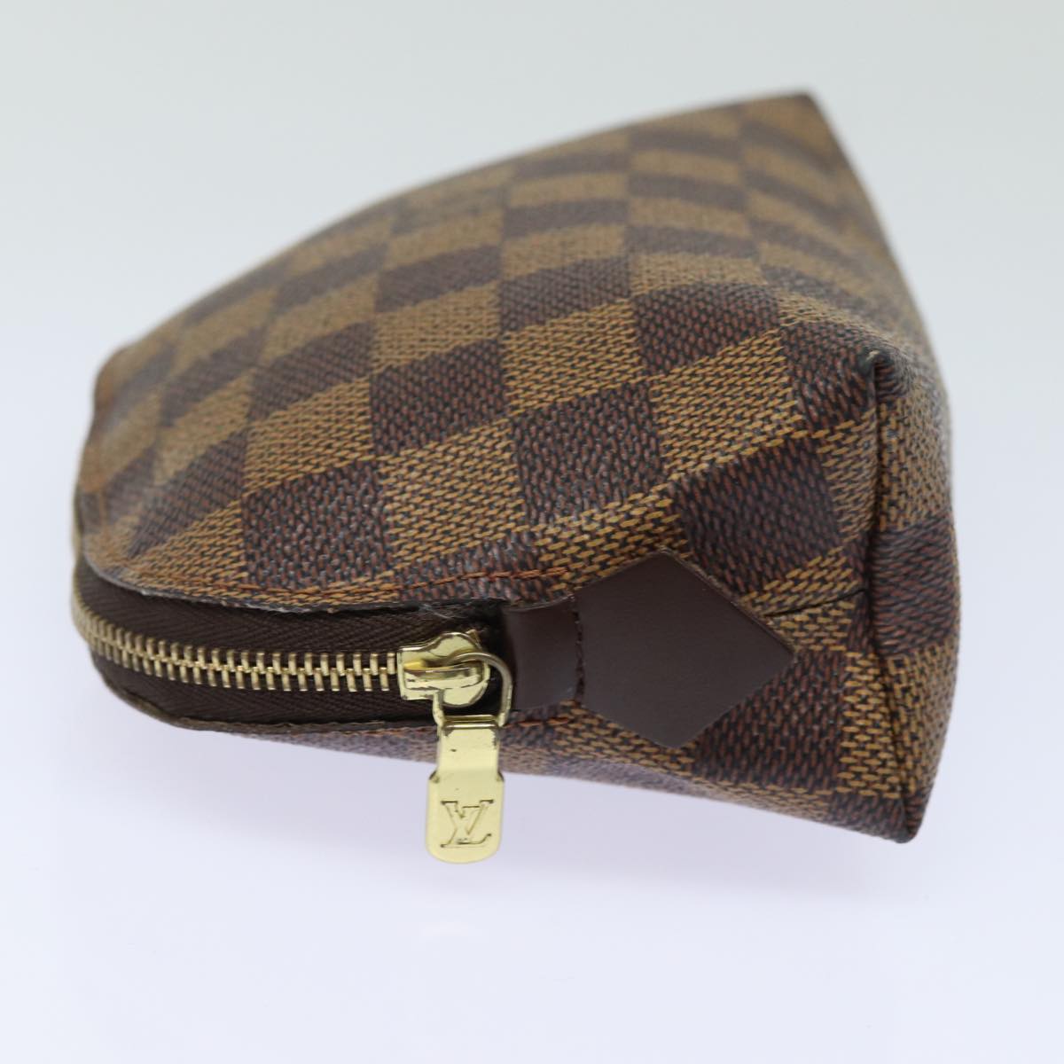 LOUIS VUITTON Damier Ebene Pochette Cosmetic PM Pouch N47516 LV Auth 79661