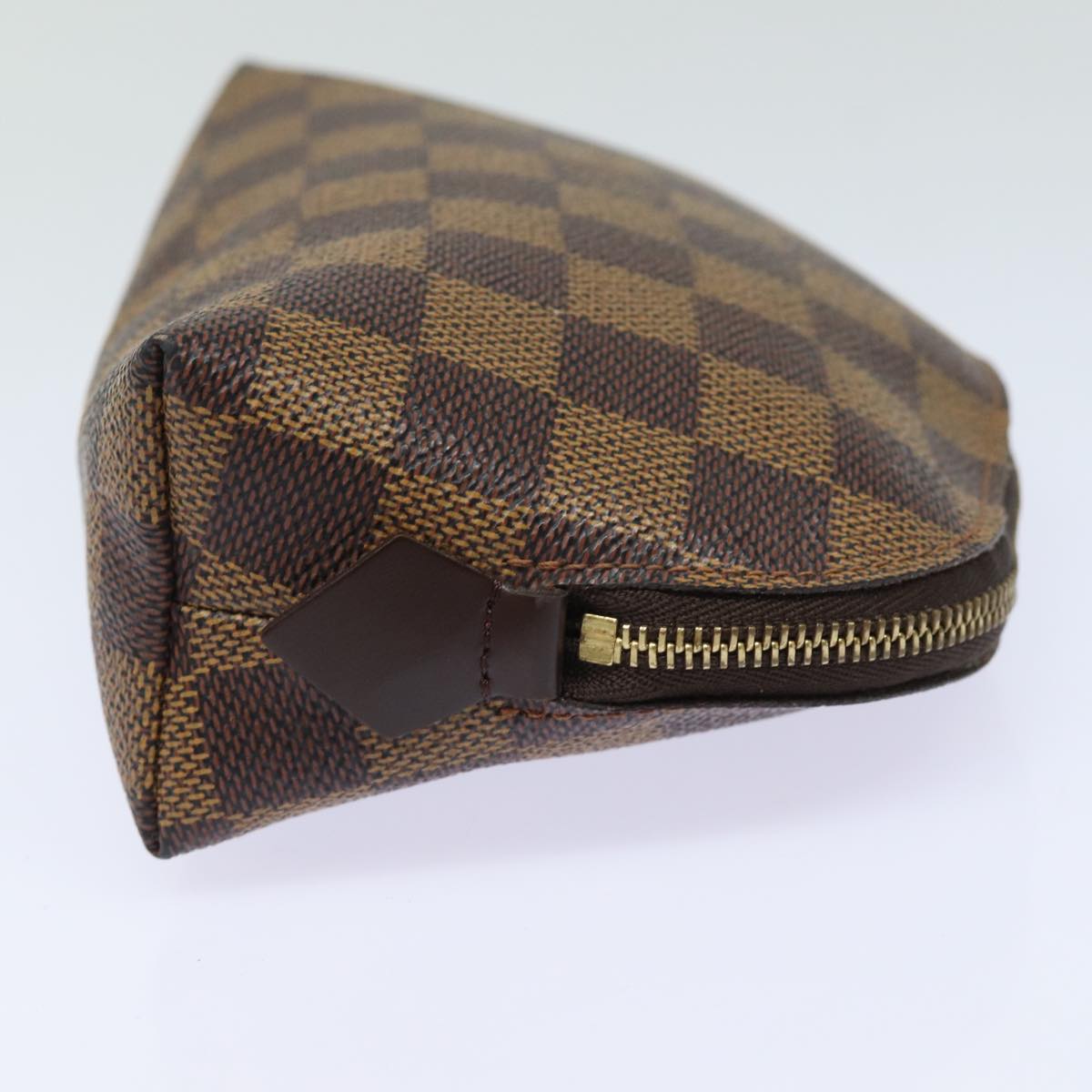 LOUIS VUITTON Damier Ebene Pochette Cosmetic PM Pouch N47516 LV Auth 79661