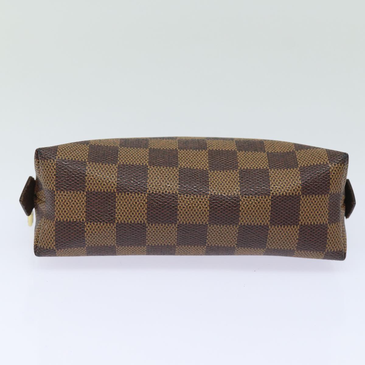 LOUIS VUITTON Damier Ebene Pochette Cosmetic PM Pouch N47516 LV Auth 79661