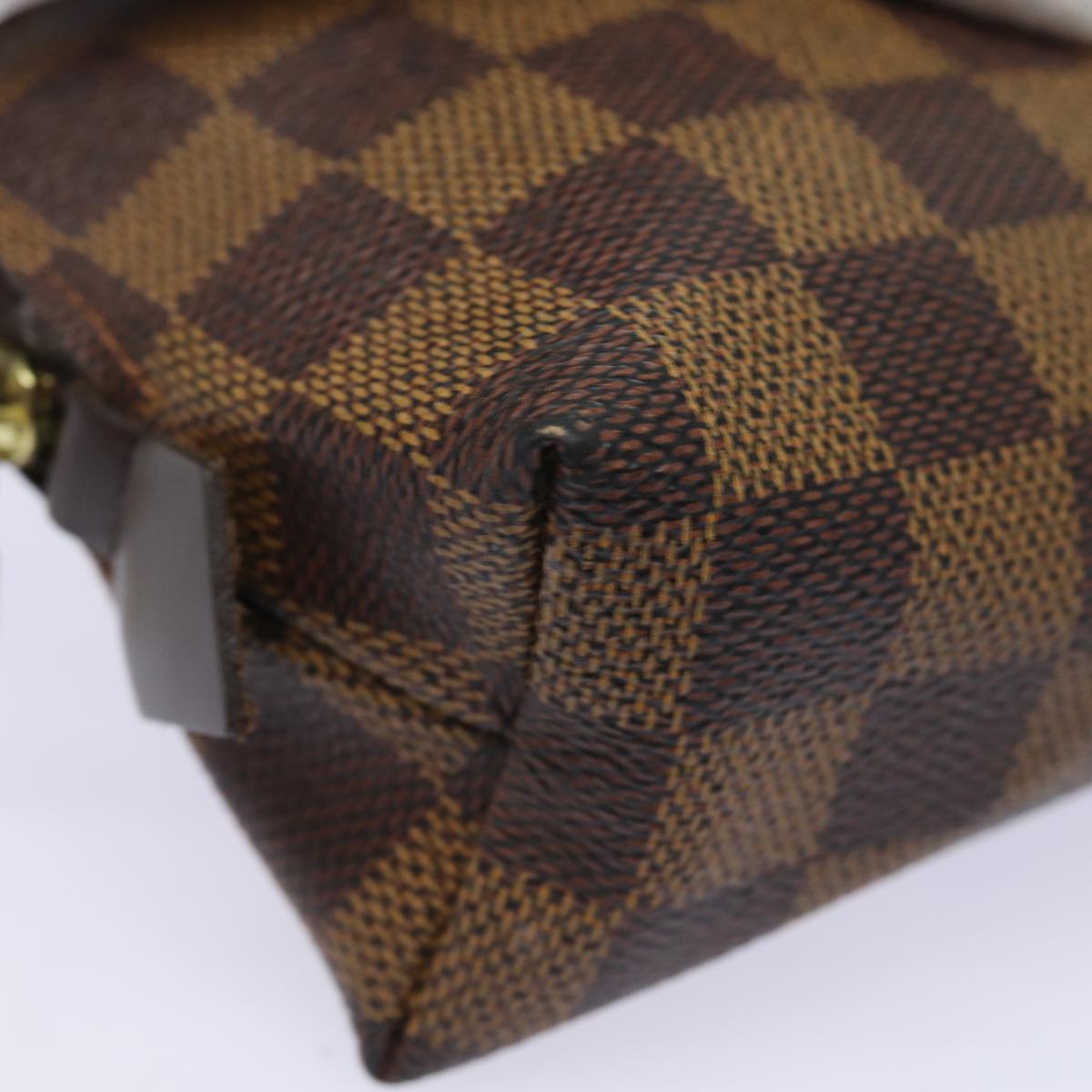 LOUIS VUITTON Damier Ebene Pochette Cosmetic PM Pouch N47516 LV Auth 79661