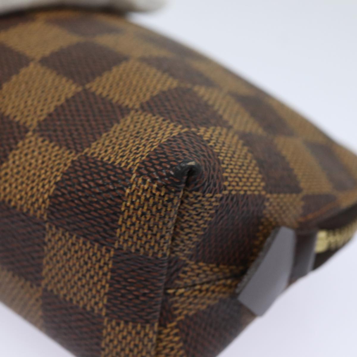 LOUIS VUITTON Damier Ebene Pochette Cosmetic PM Pouch N47516 LV Auth 79661