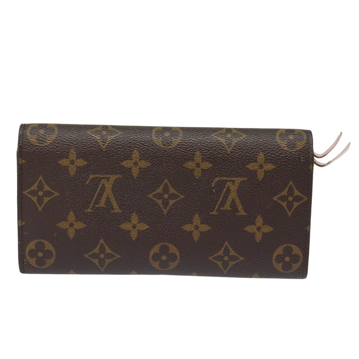 LOUIS VUITTON Monogram Portefeuille Emily Wallet Rose Valerine M61289 Auth 79663 - 0