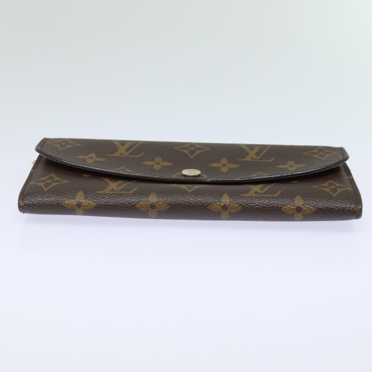 LOUIS VUITTON Monogram Portefeuille Emily Wallet Rose Valerine M61289 Auth 79663