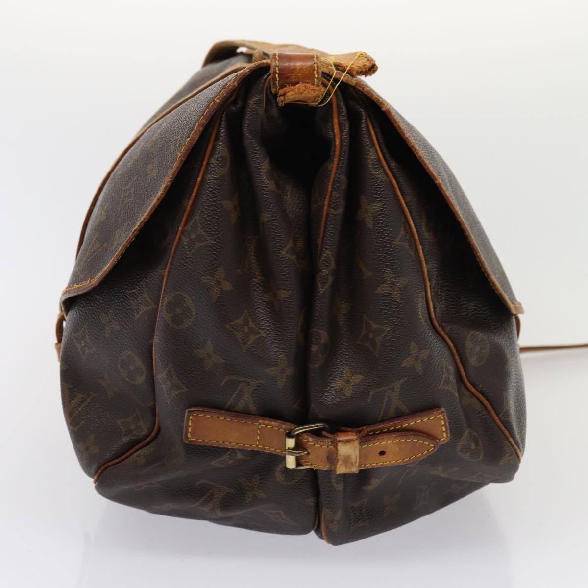 LOUIS VUITTON Monogram Saumur 35 Shoulder Bag M42254 LV Auth 79678