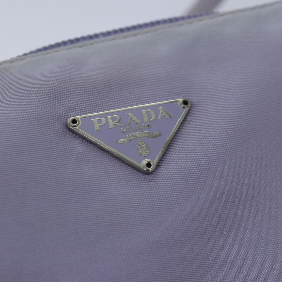 PRADA Accessory Pouch Nylon Purple Auth 79688