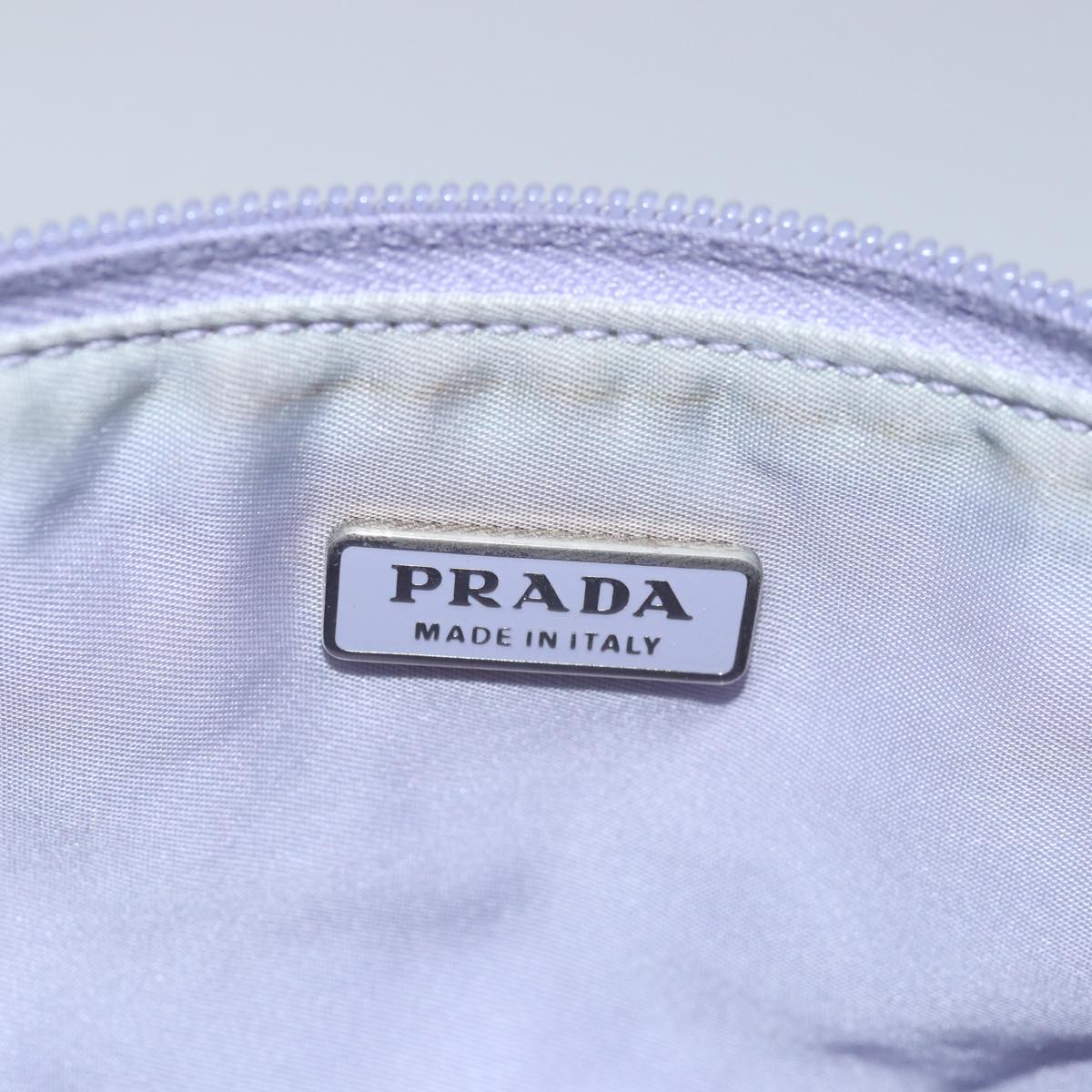 PRADA Accessory Pouch Nylon Purple Auth 79688