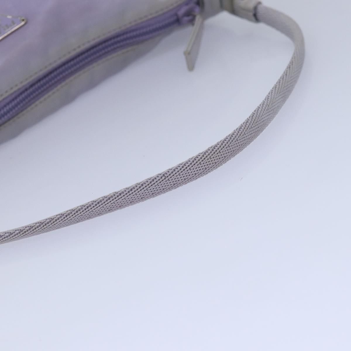 PRADA Accessory Pouch Nylon Purple Auth 79688