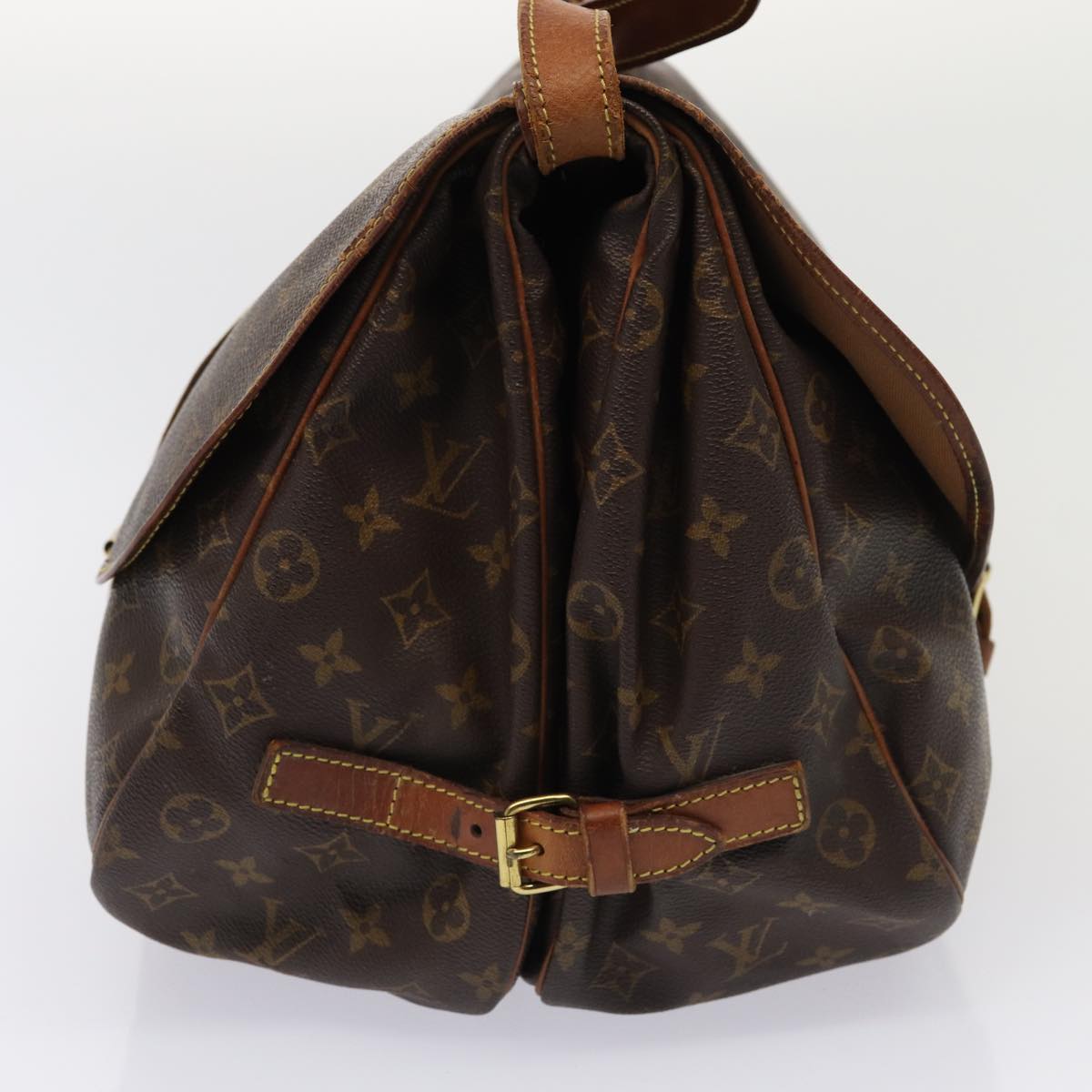 LOUIS VUITTON Monogram Saumur 35 Shoulder Bag M42254 LV Auth 79697