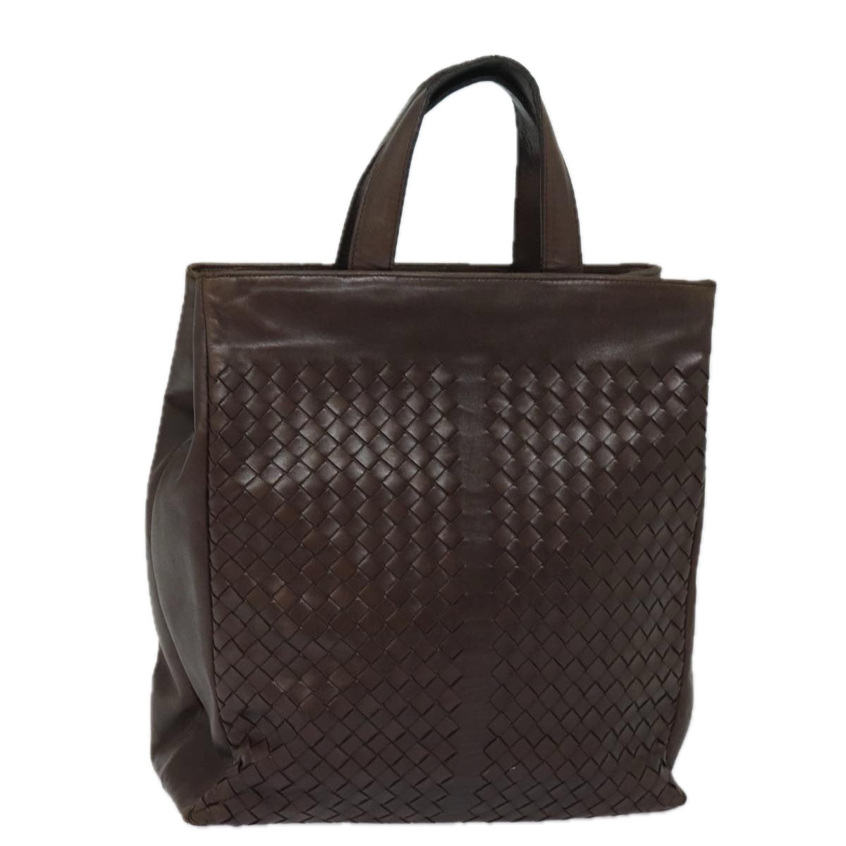 BOTTEGA VENETA INTRECCIATO Hand Bag Leather Brown 146793 Auth 79721