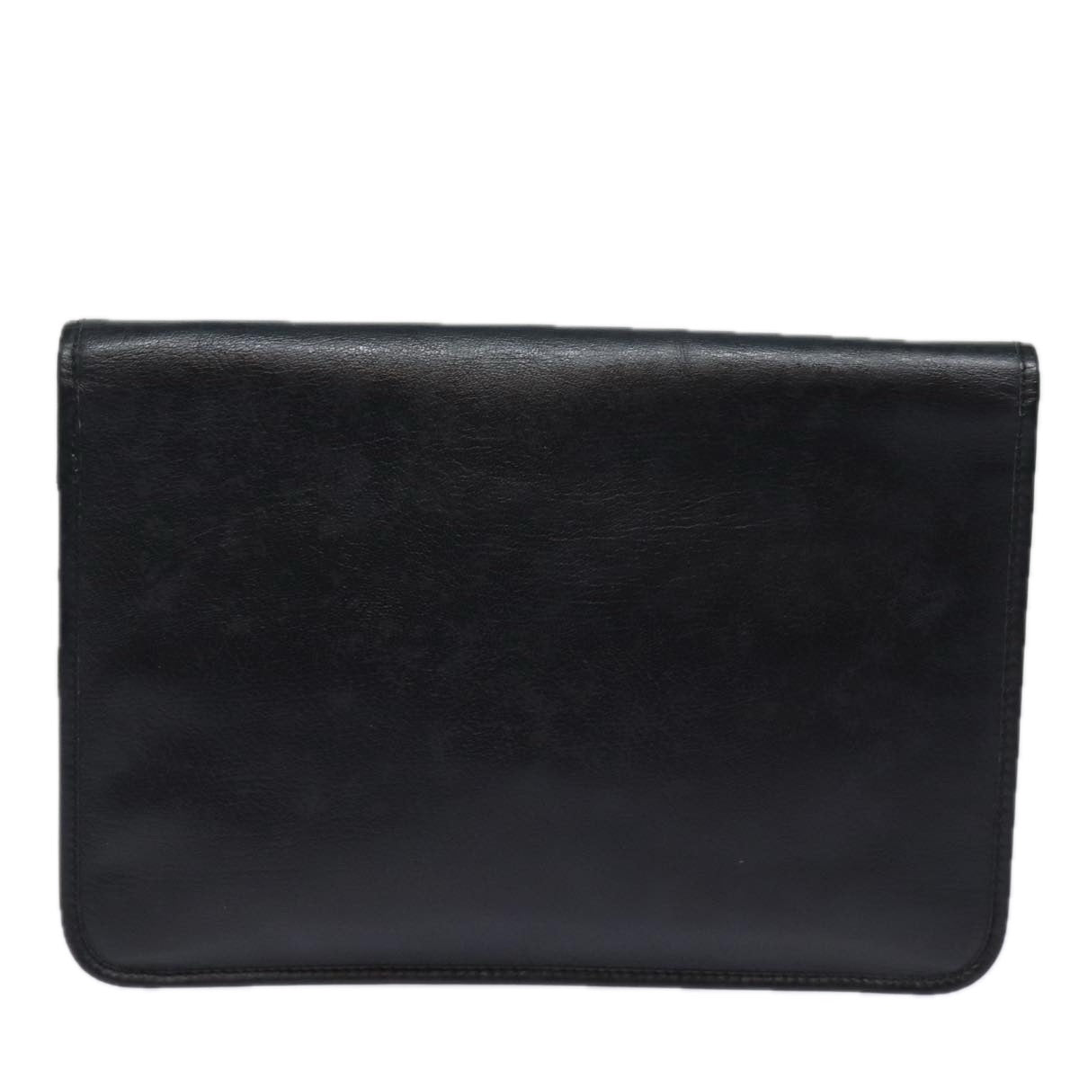 Christian Dior Clutch Bag Leather Black Auth 79728 - 0