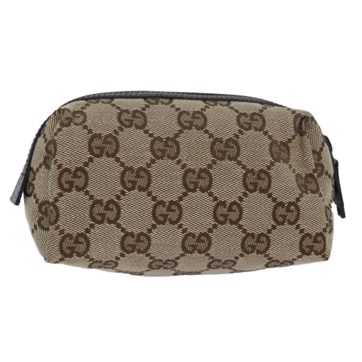 GUCCI GG Canvas Pouch Beige 29596 Auth 79742