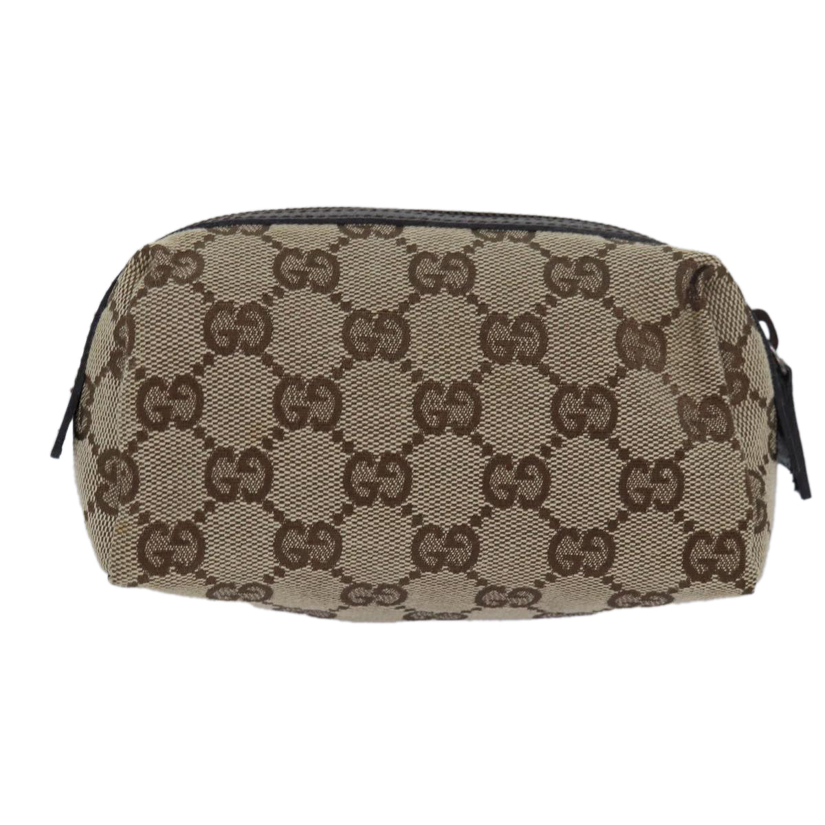 GUCCI GG Canvas Pouch Beige 29596 Auth 79742