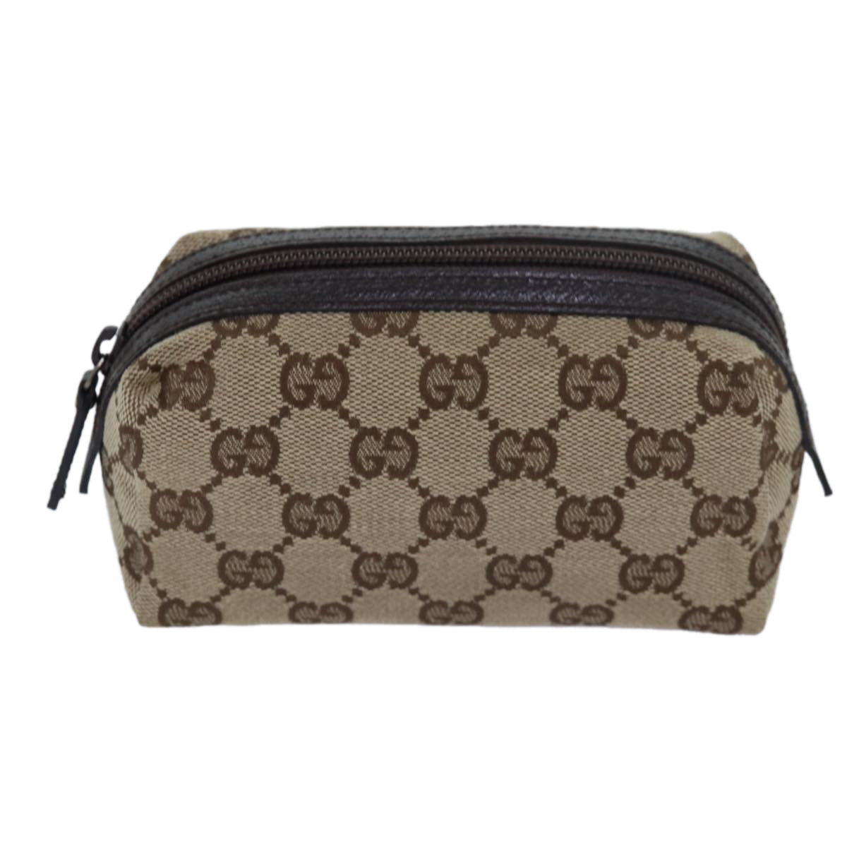 GUCCI GG Canvas Pouch Beige 29596 Auth 79742