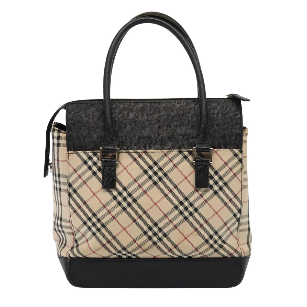 BURBERRY Nova Check Hand Bag Canvas Beige Auth 79759 - 0