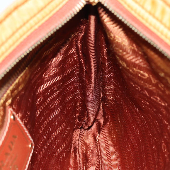 PRADA Shoulder Bag Nylon Orange Auth 79767