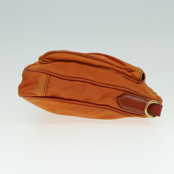 PRADA Shoulder Bag Nylon Orange Auth 79767