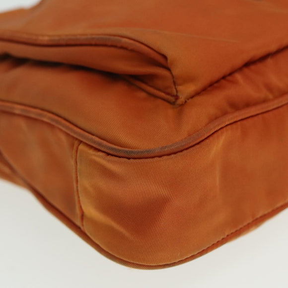 PRADA Shoulder Bag Nylon Orange Auth 79767