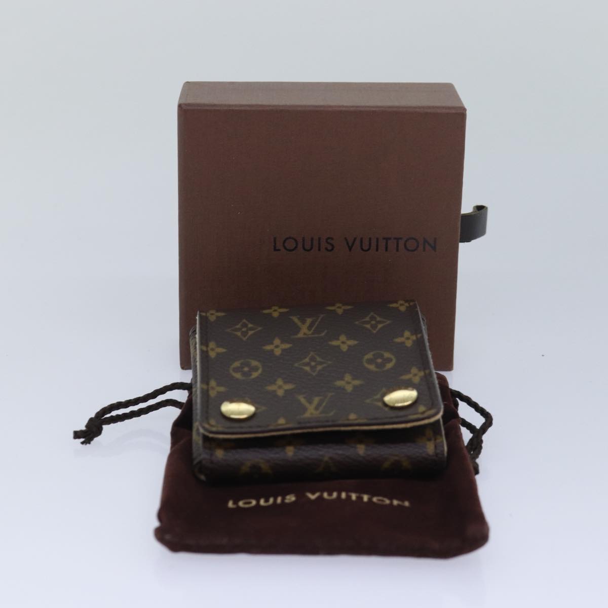 LOUIS VUITTON Monogram Jewelry Case Jewelry Box LV Auth 79802