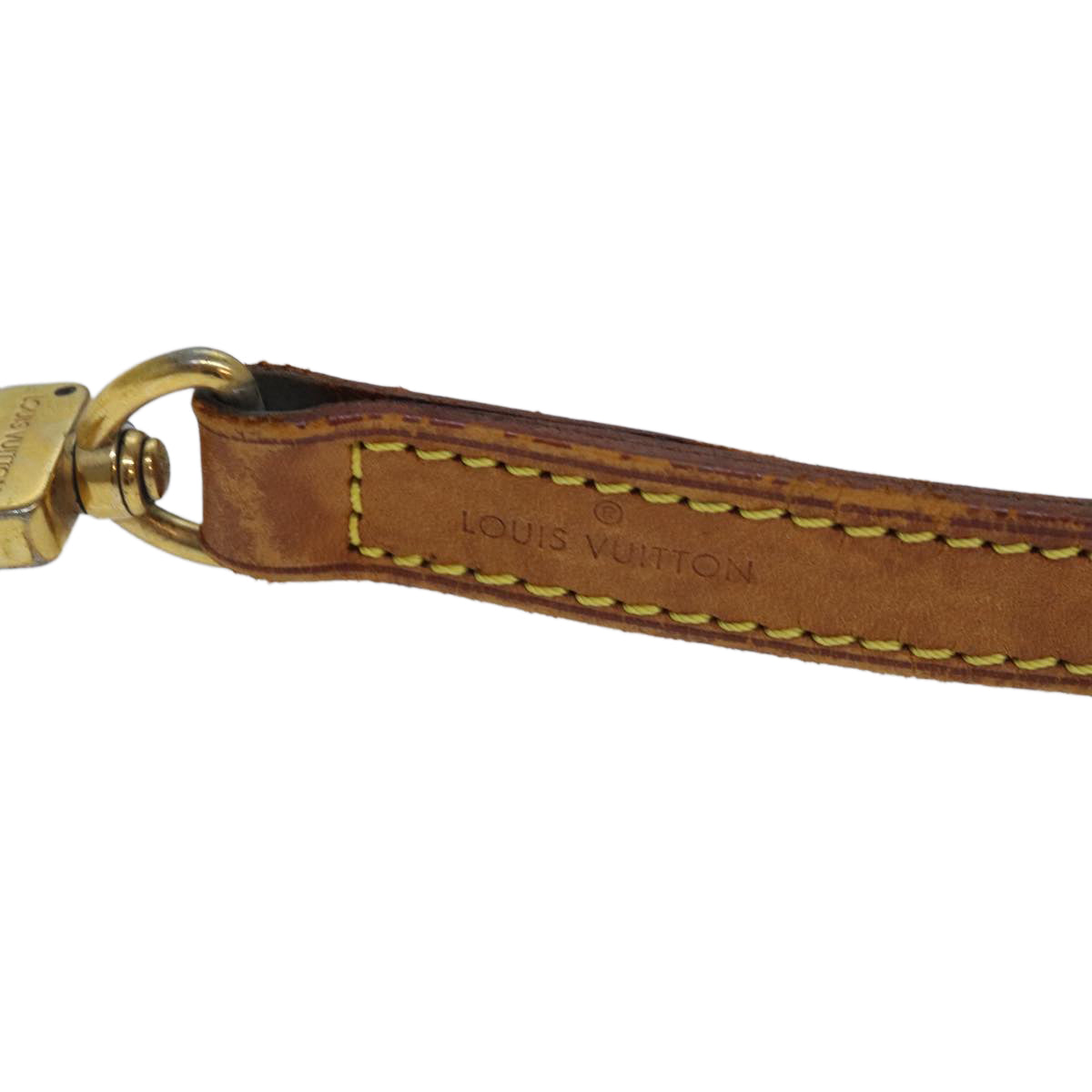 LOUIS VUITTON Shoulder Strap Leather 36.2"" Beige LV Auth 79804 - 0