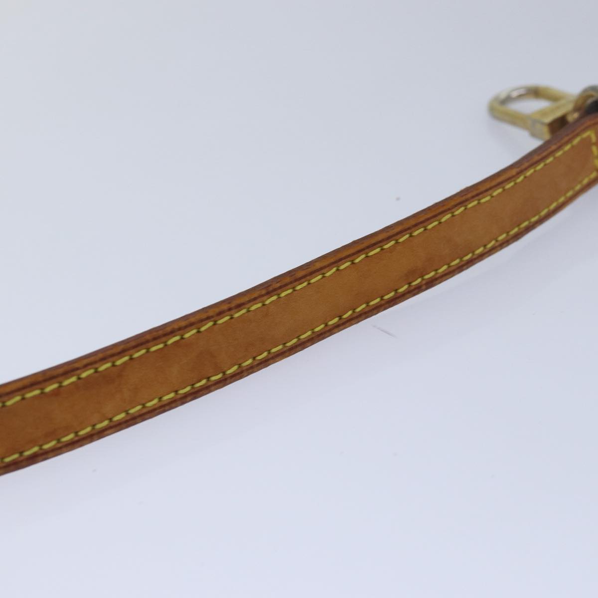 LOUIS VUITTON Shoulder Strap Leather 36.2"" Beige LV Auth 79804