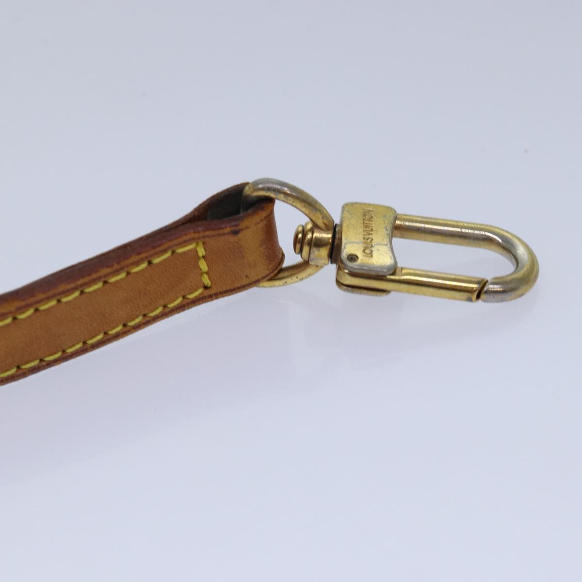 LOUIS VUITTON Shoulder Strap Leather 36.2"" Beige LV Auth 79804