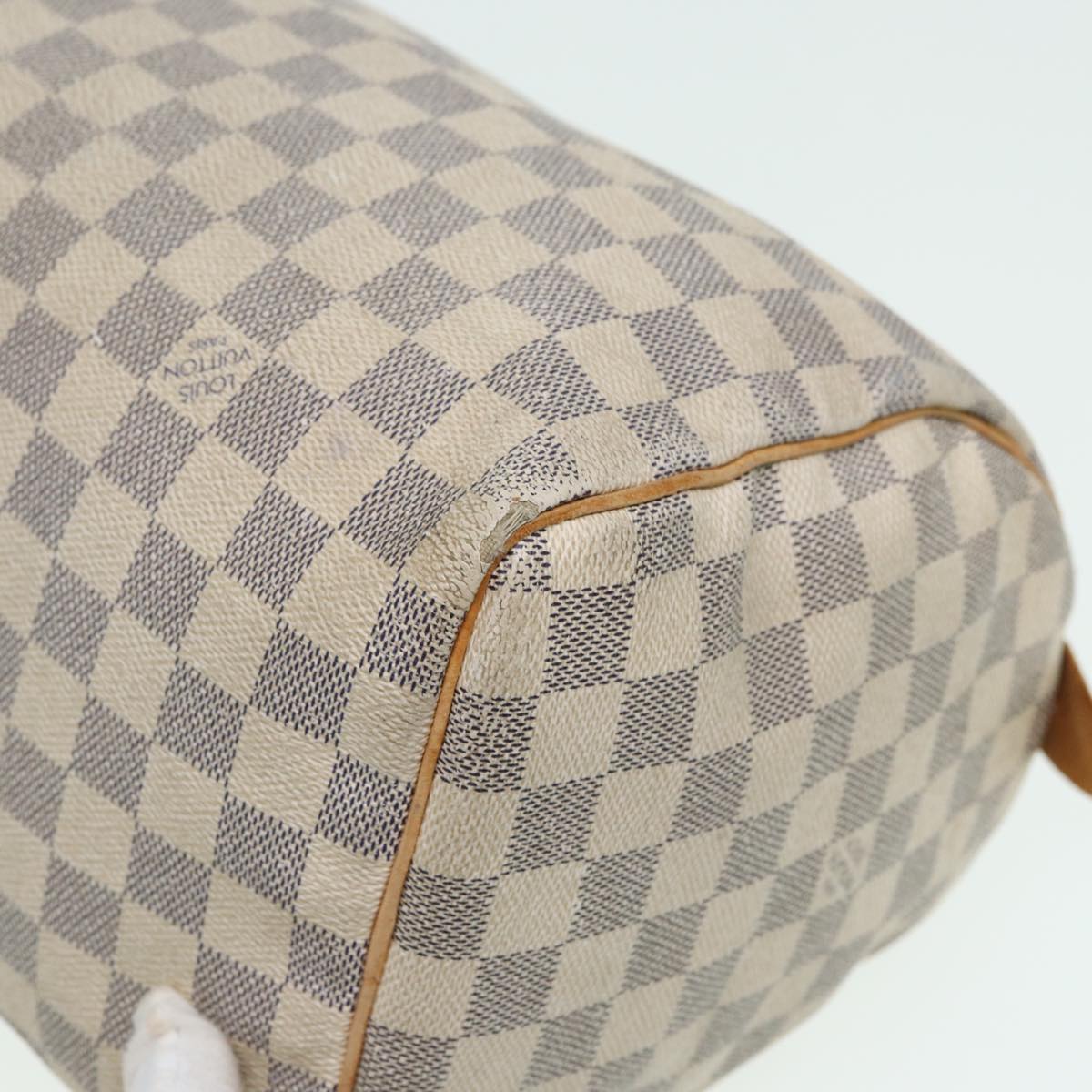 LOUIS VUITTON Damier Azur Speedy 30 Hand Bag N41533 LV Auth 79806