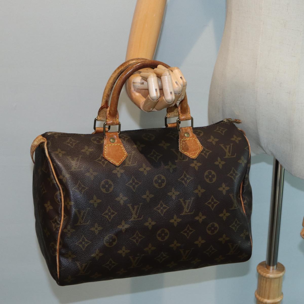 LOUIS VUITTON Monogram Speedy 30 Hand Bag M41526 LV Auth 79807