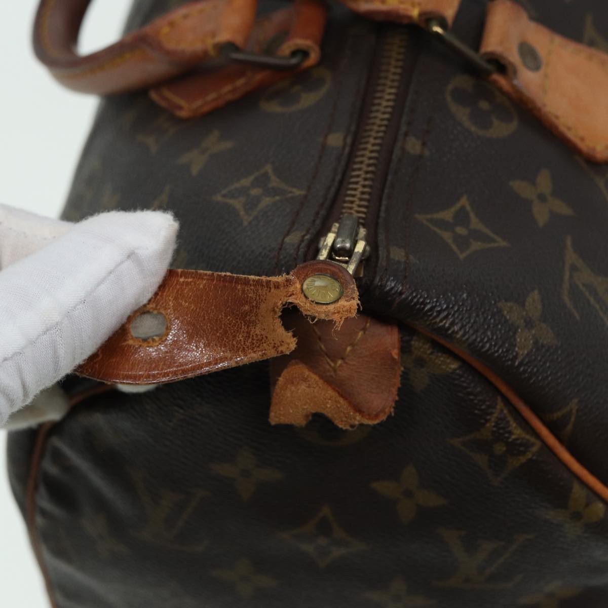 LOUIS VUITTON Monogram Speedy 30 Hand Bag M41526 LV Auth 79808