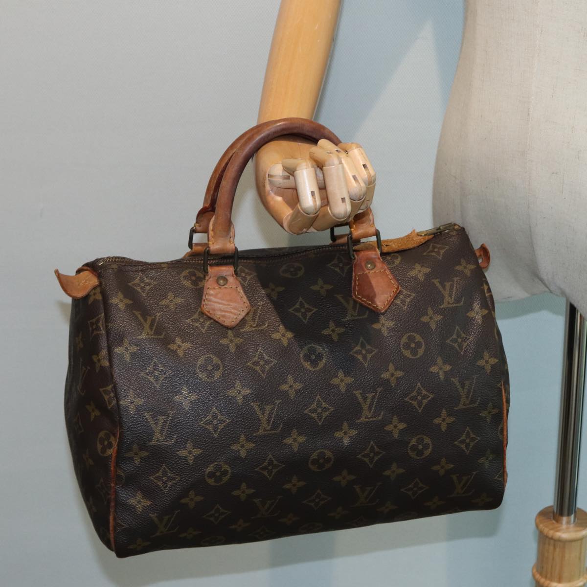 LOUIS VUITTON Monogram Speedy 30 Hand Bag M41526 LV Auth 79808