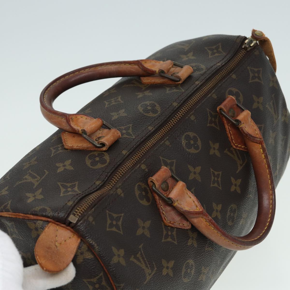 LOUIS VUITTON Monogram Speedy 30 Hand Bag M41526 LV Auth 79808