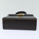 Salvatore Ferragamo Gancini Hand Bag Leather 2way Brown Auth 79812-5