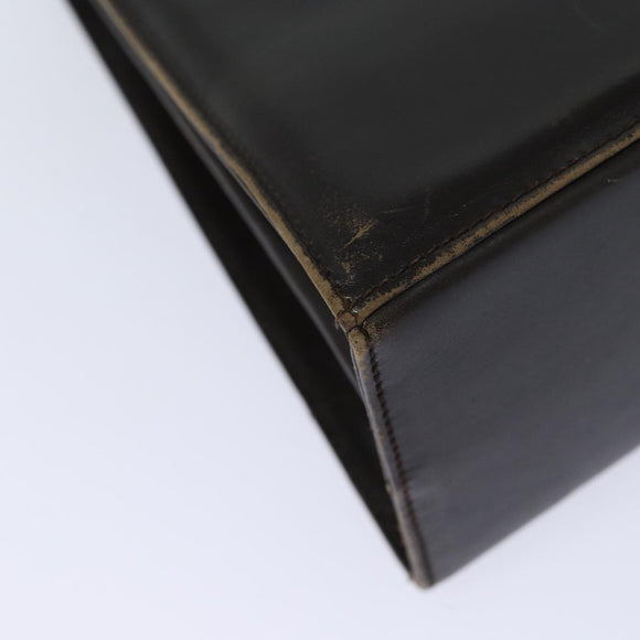 Salvatore Ferragamo Gancini Hand Bag Leather 2way Brown Auth 79812