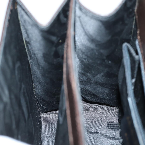 Salvatore Ferragamo Gancini Hand Bag Leather 2way Brown Auth 79812