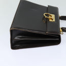 Salvatore Ferragamo Gancini Hand Bag Leather 2way Brown Auth 79812-3