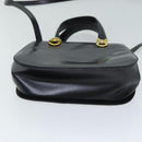 Salvatore Ferragamo Hand Bag Leather 2way Black Auth 79814-5