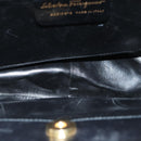 Salvatore Ferragamo Hand Bag Leather 2way Black Auth 79814-10