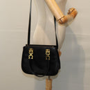 Salvatore Ferragamo Hand Bag Leather 2way Black Auth 79814-20