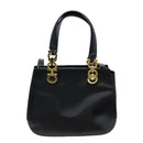 Salvatore Ferragamo Hand Bag Leather 2way Black Auth 79814-2