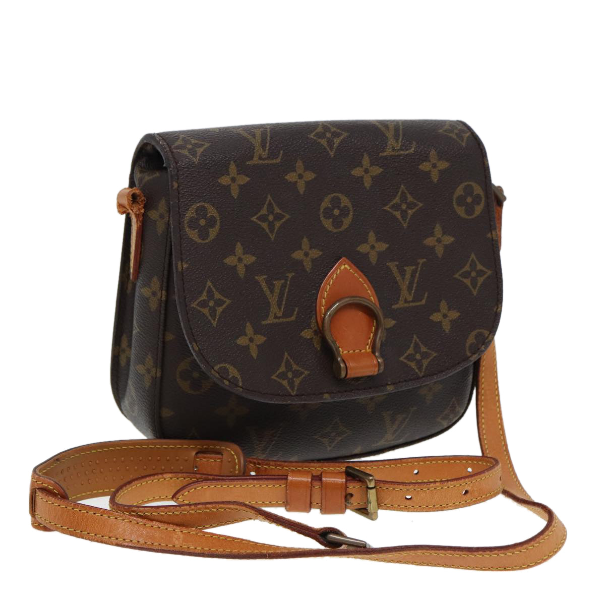 LOUIS VUITTON Monogram Saint Cloud MM Shoulder Bag M51243 LV Auth 79825