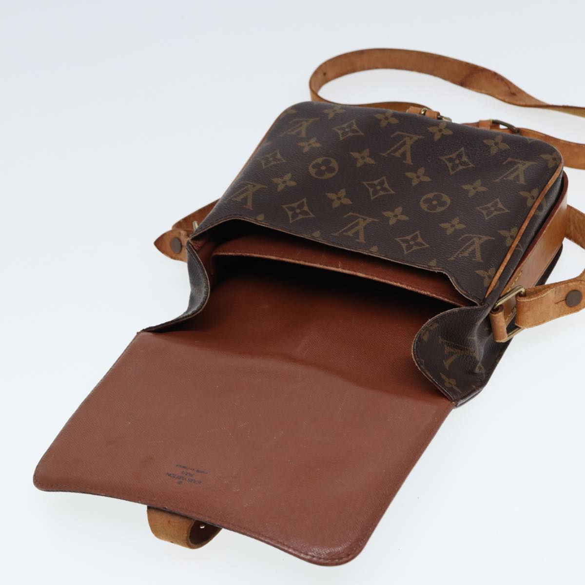 LOUIS VUITTON Monogram Cartouchiere MM Shoulder Bag M51253 LV Auth 79827