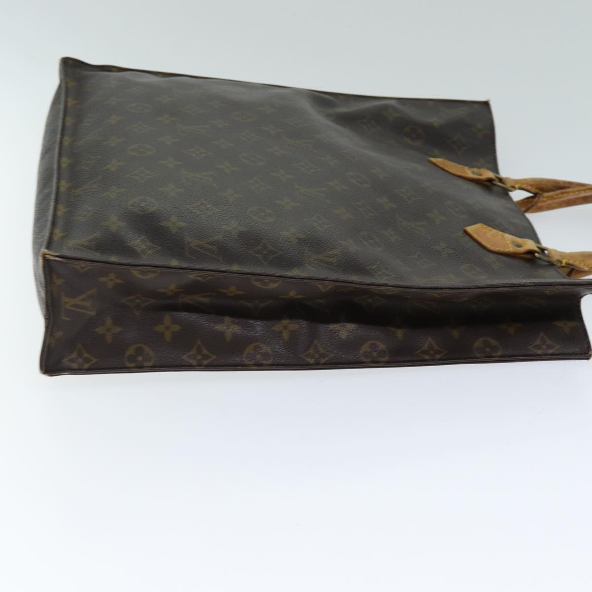 LOUIS VUITTON Monogram Sac Plat Hand Bag M51140 LV Auth 79832