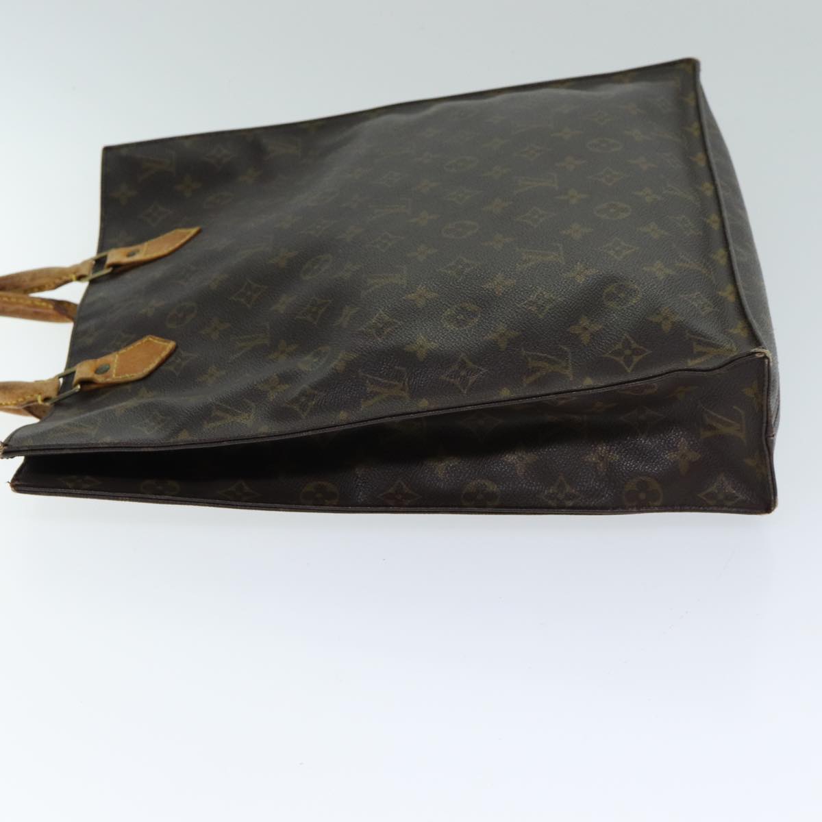 LOUIS VUITTON Monogram Sac Plat Hand Bag M51140 LV Auth 79832