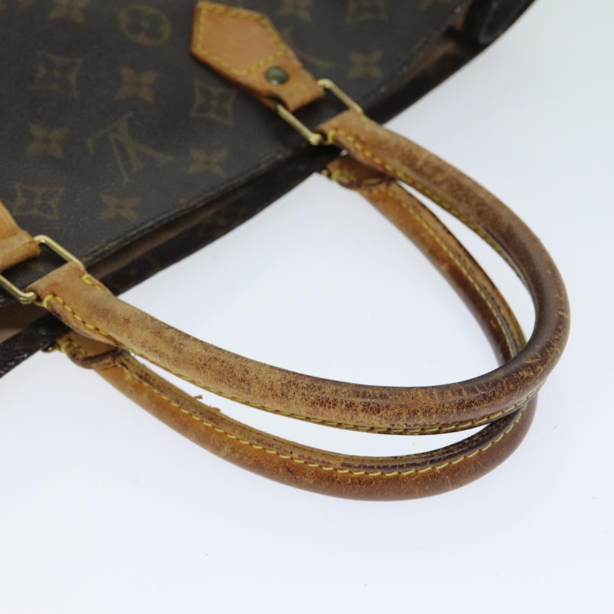 LOUIS VUITTON Monogram Sac Plat Hand Bag M51140 LV Auth 79832