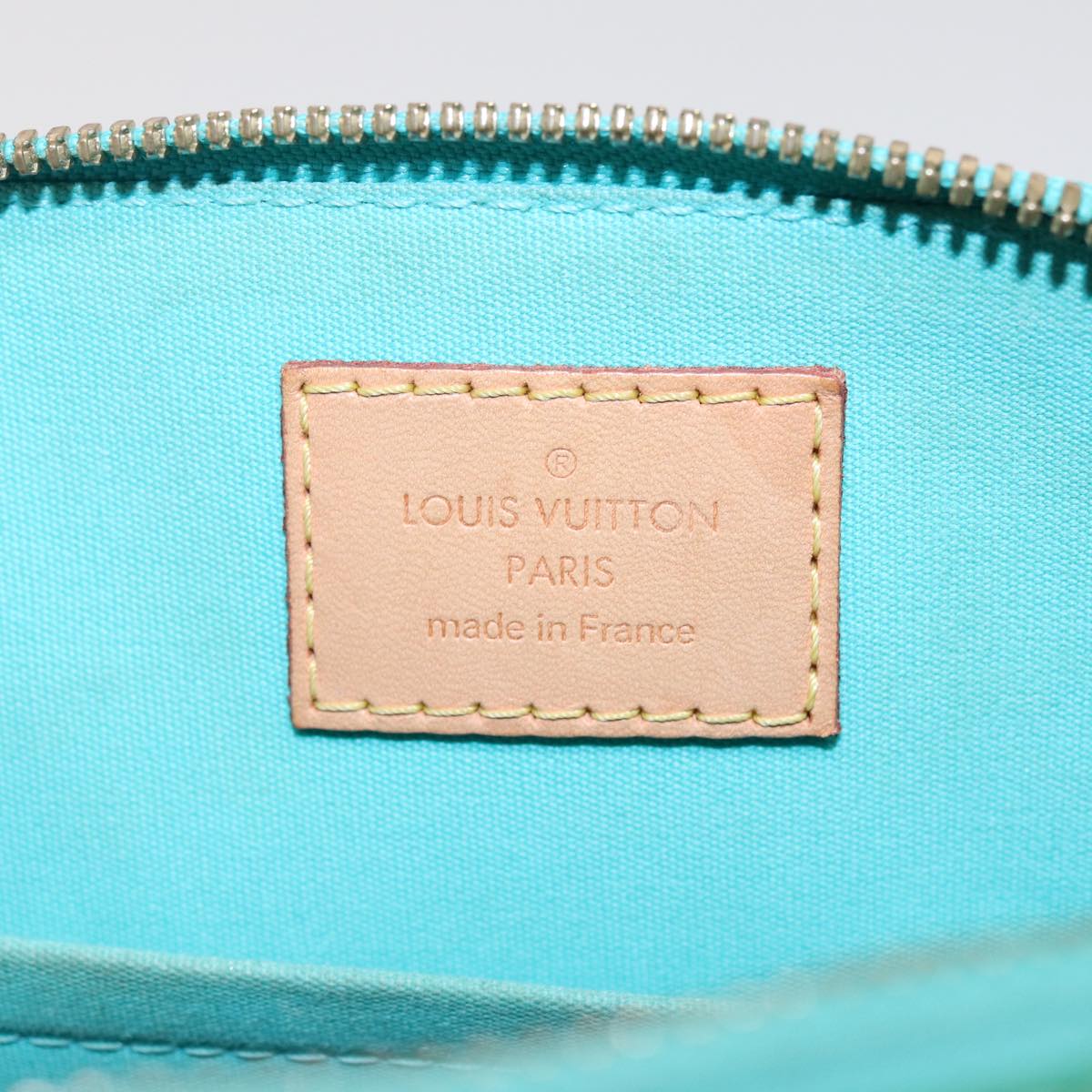 LOUIS VUITTON Monogram Vernis Alma BB Hand Bag Blue Lagon M91696 LV Auth 79834