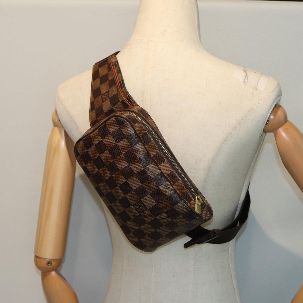 LOUIS VUITTON Damier Ebene Geronimos Shoulder Bag N51994 LV Auth 79841